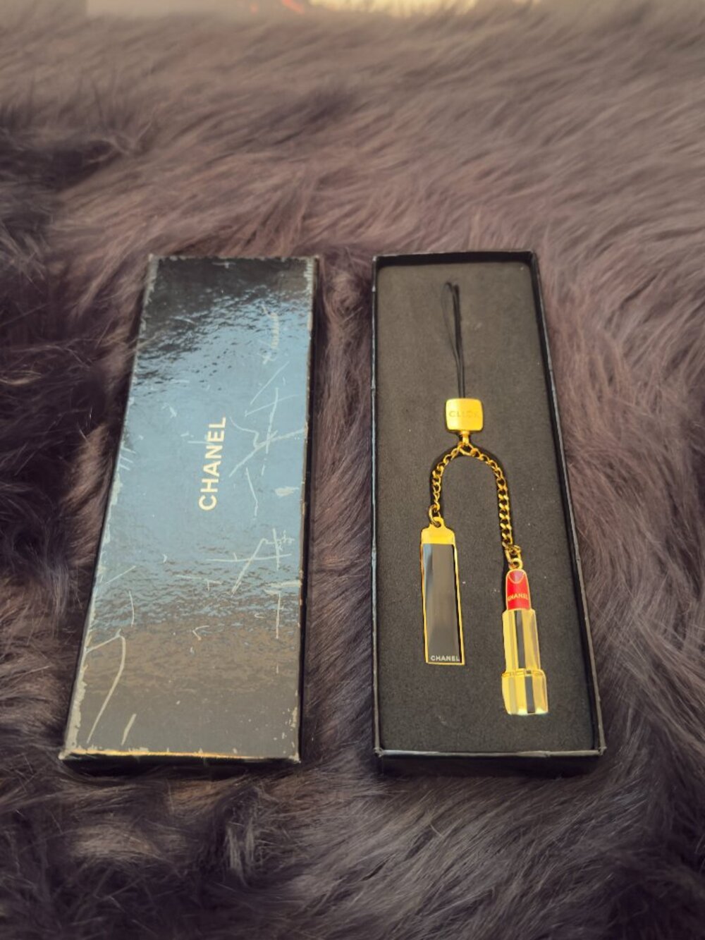 Chanel Rouge Allure Lipstick VIP Phone & Bag Charm Keychain